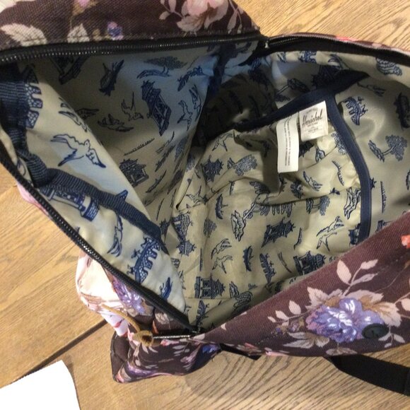 Black Floral/Pink Floral Heritage Mid-Volume Backpack - Picture 9 of 12